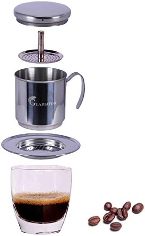 Vietnamese Coffee Maker Filter Phin, Small French Press Portable Cup, Single Serve Coffee Makers, Gift for coffee lovers - Image 5