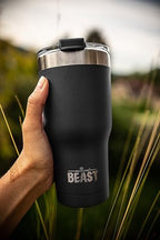 40 oz tumbler - Vacuum Insulated Tumbler with Straw - Leak Proof Stainless Steel Travel Mug - Double Wall Iced Coffee Cup - Reusable Water Bottle - Gifts for Mom, Women and Men (Matte Black) - Image 3