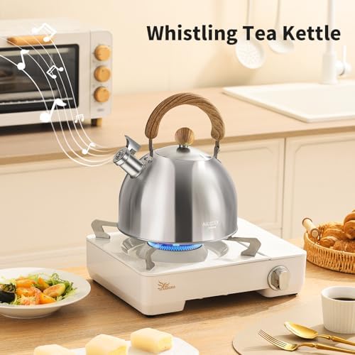 18/8 Stainless Steel 3.17 Quart Tea Kettle for Stovetop, Silver - Image 3