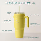 Reduce 40 oz Stainless Steel Tumbler with Handle - Dual-Wall Vacuum Insulated Travel Mug, Sweat-Proof Lid & Reusable Straw - Keeps Drinks Cold for 24 Hrs, Fits Cupholders, Dishwasher Safe -Pina Colada - Image 4