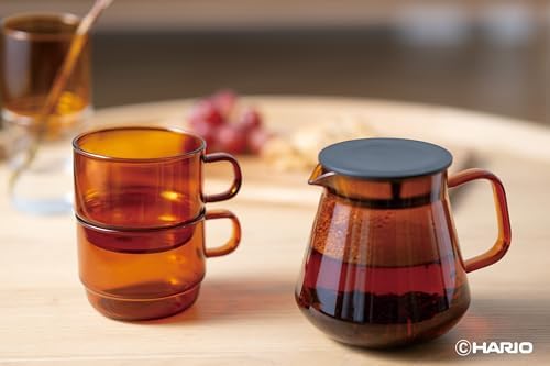 Hario Color Glass Coffee and Tea Server, 600ml Amber - Image 2