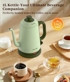 Gooseneck Electric Kettle 1L, 1000W, Pour-Over Coffee & Tea - Image 4