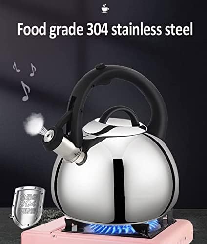 Tea Kettle Stovetop Stainless Steel Whistling Kettle 3L Hot Water Boiler Kettle Kitchen Stovetop Hot Kettle Tea Kettle Pour Over Kettle - Image 2