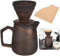 Ceramic Pour Over Coffee Dripper Set, 620 ml Capacity Pour Over Coffee Maker with 100 Filter Papers, Vintage Classic Design, for Home or Office Coffee Brewing by Unknown