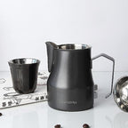 Easyworkz Stainless Steel Espresso Cup 2pcs Set Double Wall 2.5 oz, Bundled Espresso Steaming Pitcher Stainless Steel 15 oz Coffee Frothing Picther Milk Jug Cappuccino Latte Art Cup - Image 7