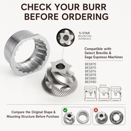 Conical Grinder Burr Set Replacement Compatible with Breville & Sage - Image 4