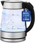 Elite Gourmet EKT-602 BPA-Free Electric Glass Kettle, Cordless 360° Base by EliteGourmet