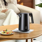 Electric Kettle Adjustable Temperature,1200W Rapid Heat Water Boiler, Black by Unknown