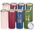 20 oz Skinny Tumblers Bulk with Lids and Straws Mixed,8 pack by MetalyaTumblers