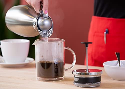 Service Ideas Double Wall Coffee French Press, 13.5oz, Glass - Image 3