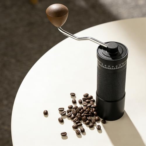 Manual Coffee Grinder with Stainless Steel Conical Burr, Hand Coffee Grinder with External Adjustable Grind Setting for Espresso (Black) - Image 6