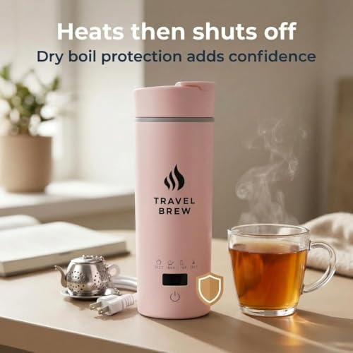 Travel Tea Kettle With Tea Infuser - 500ml with Auto Shut Off Protection - Image 4