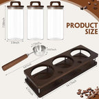 Suclain 3 Pcs 42 oz Glass Coffee Grounds Container with Shelf Glass Coffee Bean Storage Canisters with Airtight Lid and Measuring Spoon Food Storage Jars for Kitchen Sugar (Vintage Style) - Image 2
