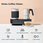 SEVEN&ME Espressor Machine Coffee Maker, with Milk Froth All-in-One Espresso Machine Combination, Latte Cappuccino Macchiato Espresso Electric Moka Pot, One Click Smart Operation（8.66"） - Image 3
