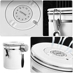 Coffee Bean Sealed Canister with Spoon, Stainless Steel Storage Jar - Image 3