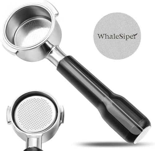 51mm Bottomless Portafilter & 51mm Adjustable Coffee Distributor Bundle, 2 Ears Stainless Steel Head, Only Compatible with De'Longhi ECP3420, EC155, BCO430, EC260, and ECP3120 by Unknown