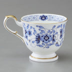 Narumi 9682-20515AZ Cup and Saucer Set, Milan, 7.8 fl oz (200 cc), Blue, Floral, Plum Blossom, Chintz, Pair of Coffee Cup & Saucer, Wedding Gift, Made in Japan, Gift Box Included, Wrapped - Image 2