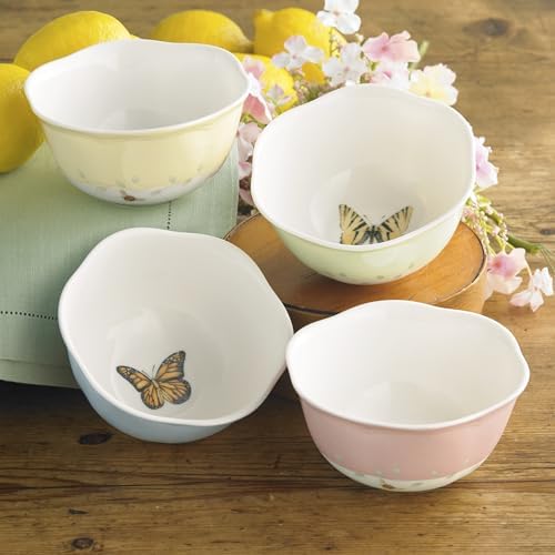 Lenox Butterfly Meadow Colors Porcelain Dessert Bowl Set for 4, (4-Piece) - Image 4