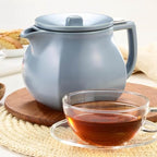Tea Forte Ceramic Teapot with Infuser, Stone Blue, 24 oz - Image 5