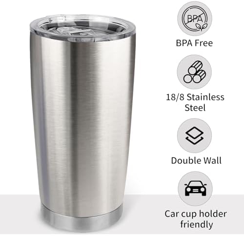 20oz Stainless Steel Tumbler Bulk with Lid, Travel Mug - Double Wall Vacuum Powder Coated Cup - Stainless steel, 12 Pack - Image 2