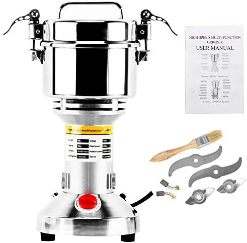 Homend High Speed 500g Electric Grain Mill Grinder Powder Machine Spice Herb Grinder 2500W 70-300 Mesh 36000RPM Stainless Steel Commercial Grade for Kitchen Herb Spice Pepper Coffee (500g) by Homend