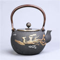 Cast Iron Tetsubin Teapot Small Cast Iron Tea Kettle, Retro Handmade Tea Infuser, Japanese Teapot Perfect for Loose Leaf Tea Tea Accessories Tea Pot-1.2 L/79 by Unknown