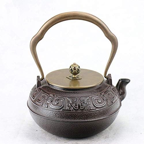 Tetsubin Teapot Japanese Cast Iron Teapot Kettle Simple and Elegant Texture Enamel Interior Cast Iron Pot Tea Set for Tea Brewing Lofty Ambition - Image 5