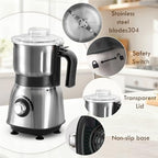 Mixer Grinder For Kitchen - Dry Grinding Cup For Grinding Spices, Nuts, Grains, And Coffee. Comes With A 750ml Fruit Juicer Cup. (Black+cup) - Image 2