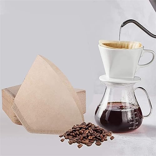 AD-4 Cone Coffee Filter, Unbleached Natural Paper, No Blowout, Disposable for Pour over and Drip Coffee Maker, 200 Pcs - Image 2