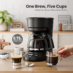 Kismile 5-Cup Drip Coffee Maker, LED Display, Timer,Anti-Drip & Shut-Off - Image 2