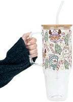 Sip-Sip Hooray! Christmas Cuties 40oz Glass Tumbler with Lid and Straw by Sip-SipHooray