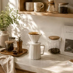 Pour Over Coffee Maker, Ceramic Coffee Dripper with Pot Set,White - Image 6