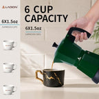 LAOION 6 or 3 Cup Electric Moka Pot, Cafeteras Electricas Modernas-Green - Image 2