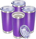 20oz Tumbler Insulated Coffee Tumblers with Lid Stainless Steel Purple 4P by AEPDTD