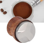 Coffee Distributor, Hand Coffee Leveler, 304 Stainless Steel Espresso Coffee Tamper with Rosewood Handle, Unifrpm Extraction Espresso Tamper, Mirror Polished Coffee Leveler for Coffee Lovers(53mm) - Image 4