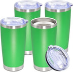 20oz Tumbler Stainless Steel Tumbler Coffee Tumbler with Lid Green, 4P by AUWBON
