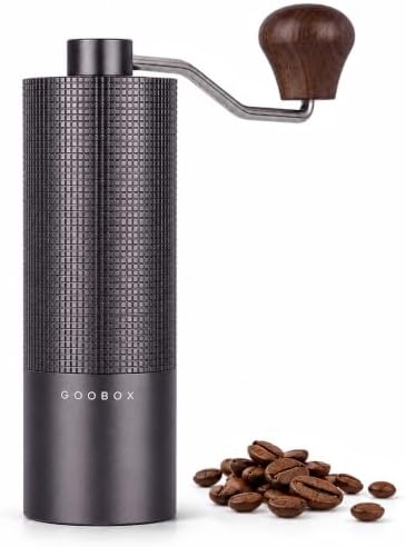 Portable Manual Coffee Grinder, Adjustable Stainless Steel Burr by Unknown