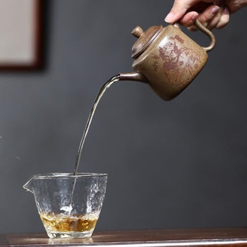 Tea Kettle Retro Stoneware Creative Character Carving Teapot Tea Room Tea Ceremony Teapot Ceramic Tea Infuser - Image 6