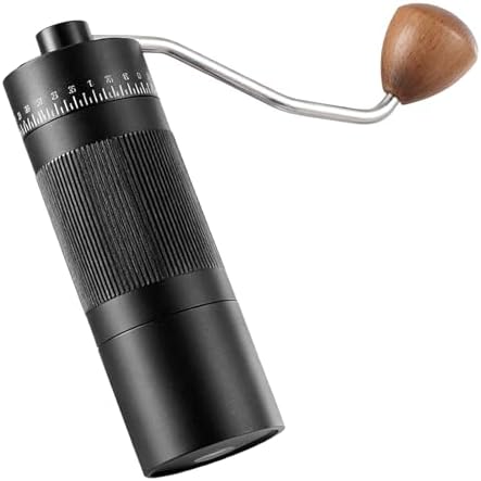 Manual Coffee Grinder, 55 Adjustable Settings 22g Capacity Burr Coffee Grinder, Portable with Brush and Handle for Home Travel Office (Black) by Unknown