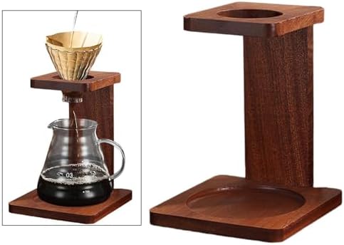 Coffee Cup Holder Pour Over Coffee Dripper Rack Wooden Sturdy Multifunctional Coffee Dripper Stand for Tea House Tea Party, Style B - Image 6