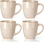 GBhome 12OZ Coffee Mugs Set of 4, Stoneware Coffee Mugs Set, Dishwasher & Microwave Safe by GBhome