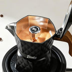 Bincoo Double Valve Moka Pot 2 Cups,Stovetop Espresso Maker,Italian Coffee Maker for Home and Camping (Black) - Image 5