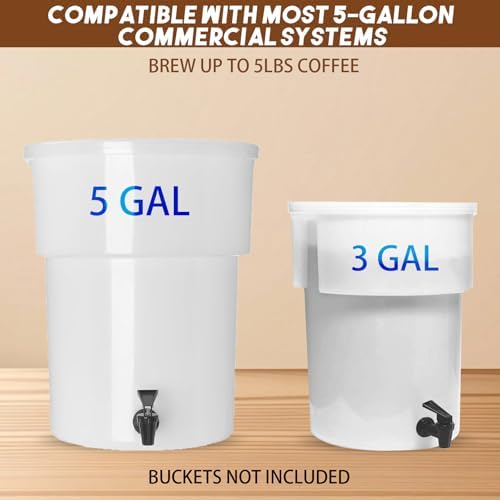 50 Pcs Commercial Cold Brew Coffee Filters for 5 Gallon Buckets & Commercial Cold Brew Coffee Makers, 20" x 20" Disposable Coffee Filters with Drawstring, Brew Up to 5 LBS Coffee, No Tear No Sediment - Image 4