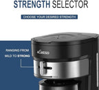AEMEGO Iced Tea Maker, Brewing System with 2.5-quart Glass Pitcher, sliding strength selector, Stainless Steel Decoration, Reusable Filter (Black) - Image 4