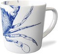 Caskata Crabs Blue Oversized Mugs Set of 4 | High-Design Premium Lead-Free Porcelain Mug Set for Entertaining or Everyday | Unique Party Mugs for Wedding or Birthdays | 14 oz by Caskata