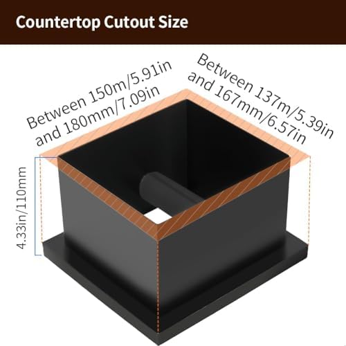 watchget Bottomless Espresso Knock Box, Built-in Coffee Ground Container - Image 3