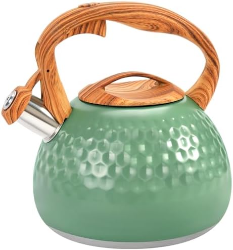 GGC Whistling Tea Kettle for Stove Top, 3.2QT/3L Stainless Steel Tea Kettle by GGCProducts
