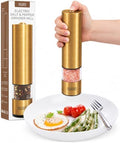Eparé Electric Gold Salt or Pepper Grinder - Battery-Operated Pepper Mill by Epare