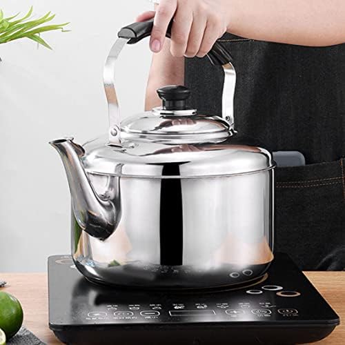 5.5L Large Capacity Tea Pots Anti Rust Stainless Steel, Tea Kettle for Stovetop Gas Cooker Induction Cooker Stainless Steel Kettle Stovetop Whistling Tea Kettle - Image 6
