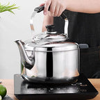 5.5L Large Capacity Tea Pots Anti Rust Stainless Steel, Tea Kettle for Stovetop Gas Cooker Induction Cooker Stainless Steel Kettle Stovetop Whistling Tea Kettle - Image 6